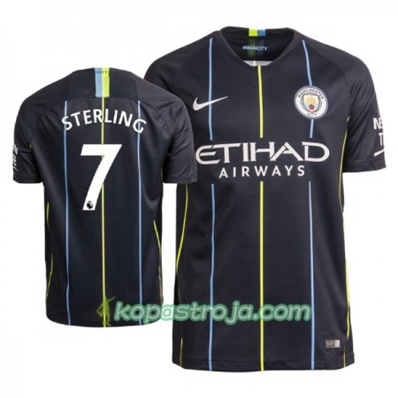 Billiga Fotbollströjor Manchester City Sterling 7 Borta tröja 2018/19 Kortärmad